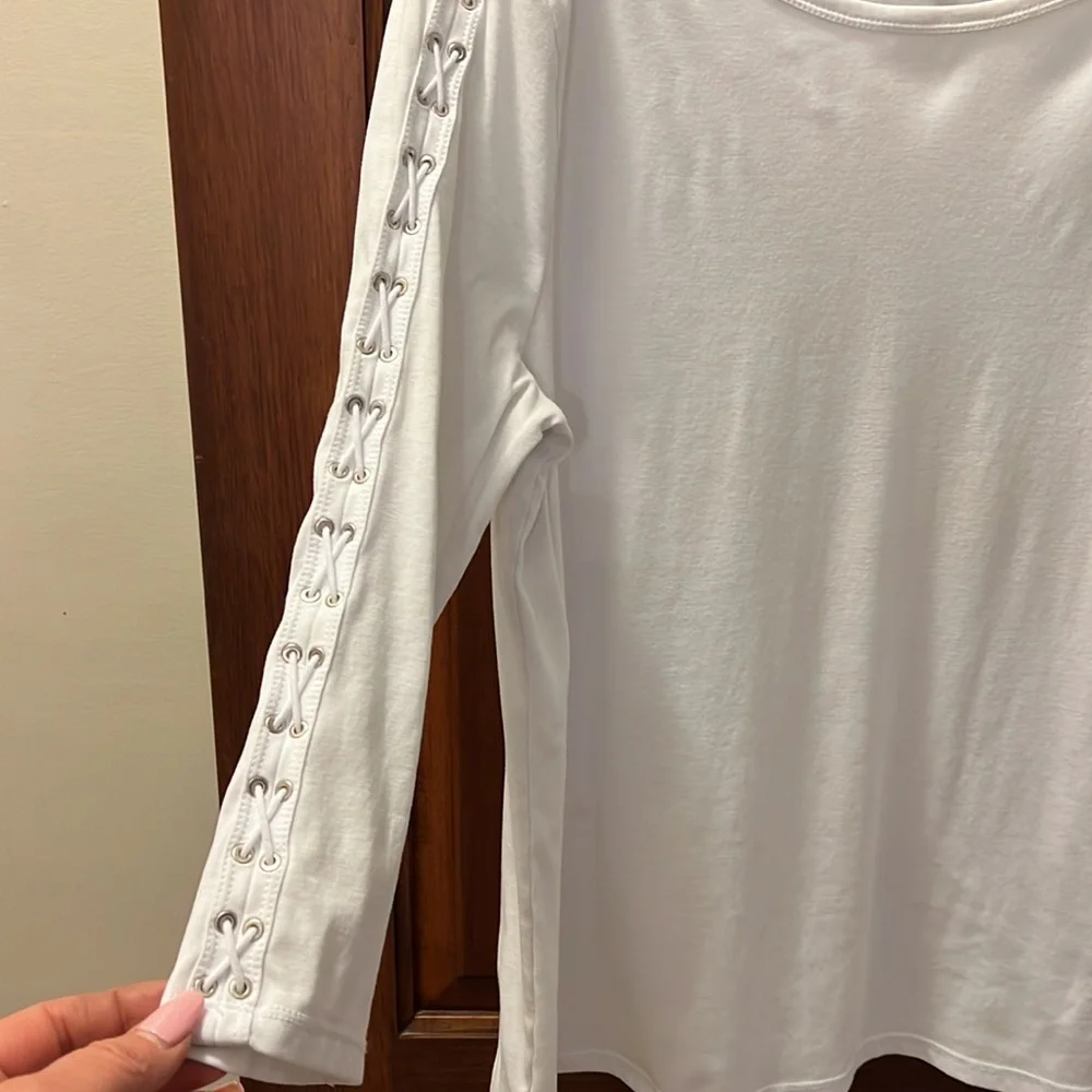 Ralph Lauren white lace up detail top - Picture 8 of 12